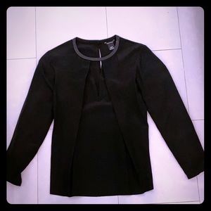 Black silk blouse by Club Monaco